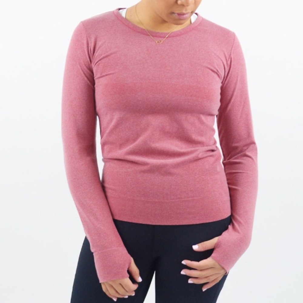 Zyia Red Heather Performance Long Sleeve T